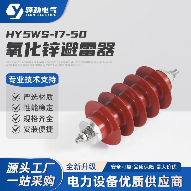驿劲.10KV高压避雷器HY5WS-17/50户外氧化锌避雷器无间隙.配电柜