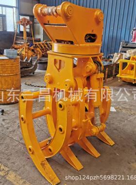 三昌制造随车草捆抓木器液压抓钢器四不像车载式抓木器