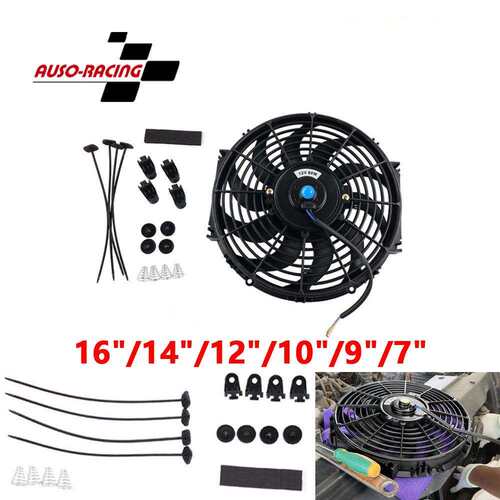 直销热销弯叶改装车制冷设备冷凝风扇12V80W冷却风扇