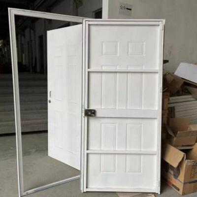 单层铁皮门Garage Door建筑工地临时门经济型轻便仓库门