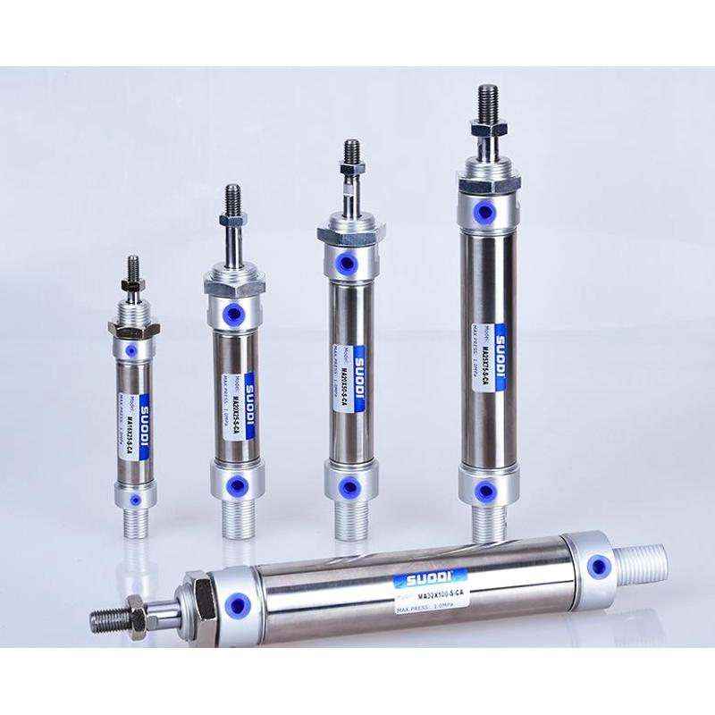 SD深盾气动不锈钢迷你气缸MA20×25/50/75/100/150/200/250/300