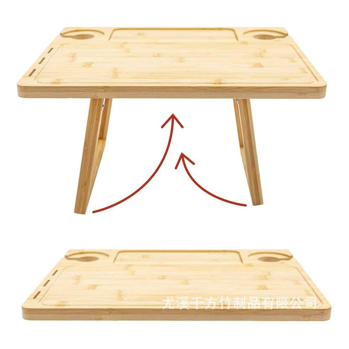 竹制创意可折叠户外餐桌收纳竹制酒架酒杯架热款厂家直供