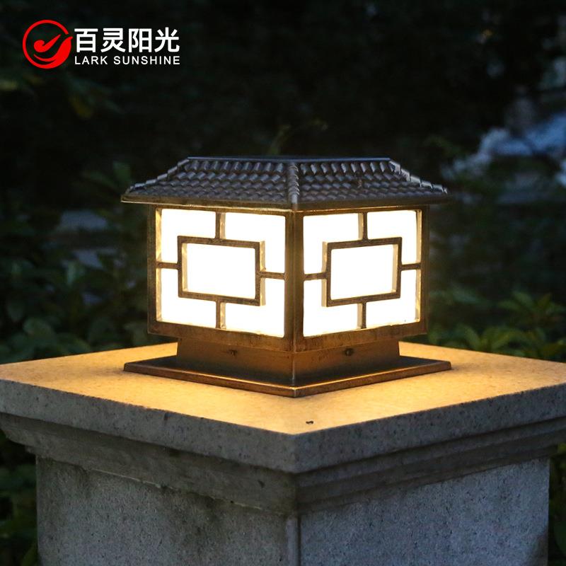 柱头灯超亮室外防水庭院灯别墅围墙灯大门灯家用户外门柱灯