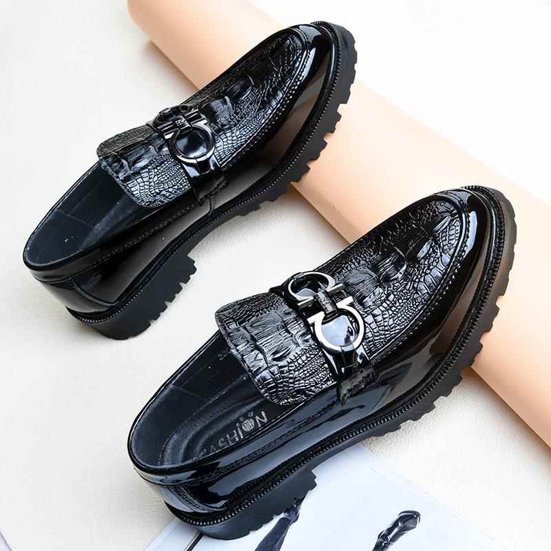 正品鞋冬男季鞋韩版加绒保暖棉鞋英伦脚青年豆豆懒人一蹬休闲 皮