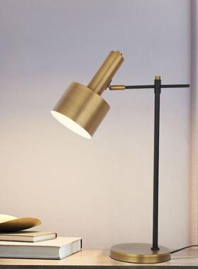 个性后现代铜本色台灯简约轻奢客厅卧室床头灯书房阅读装饰台灯
