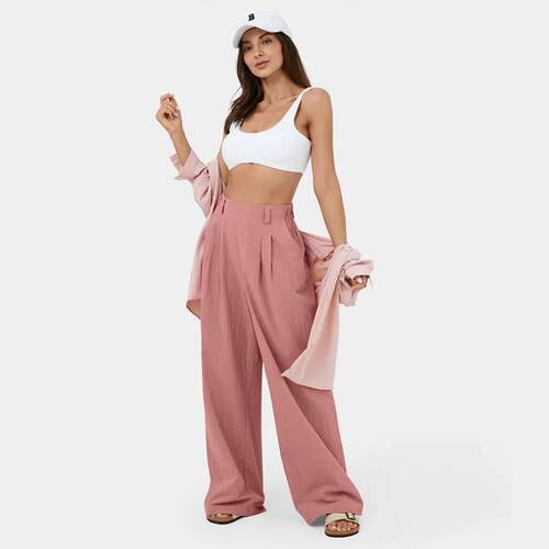 Women's high waisted wide leg pants