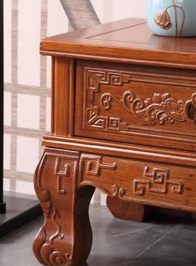 菠萝格木实电视中式小户型客厅地WFF柜仿古典雕花储物视花梨木柜
