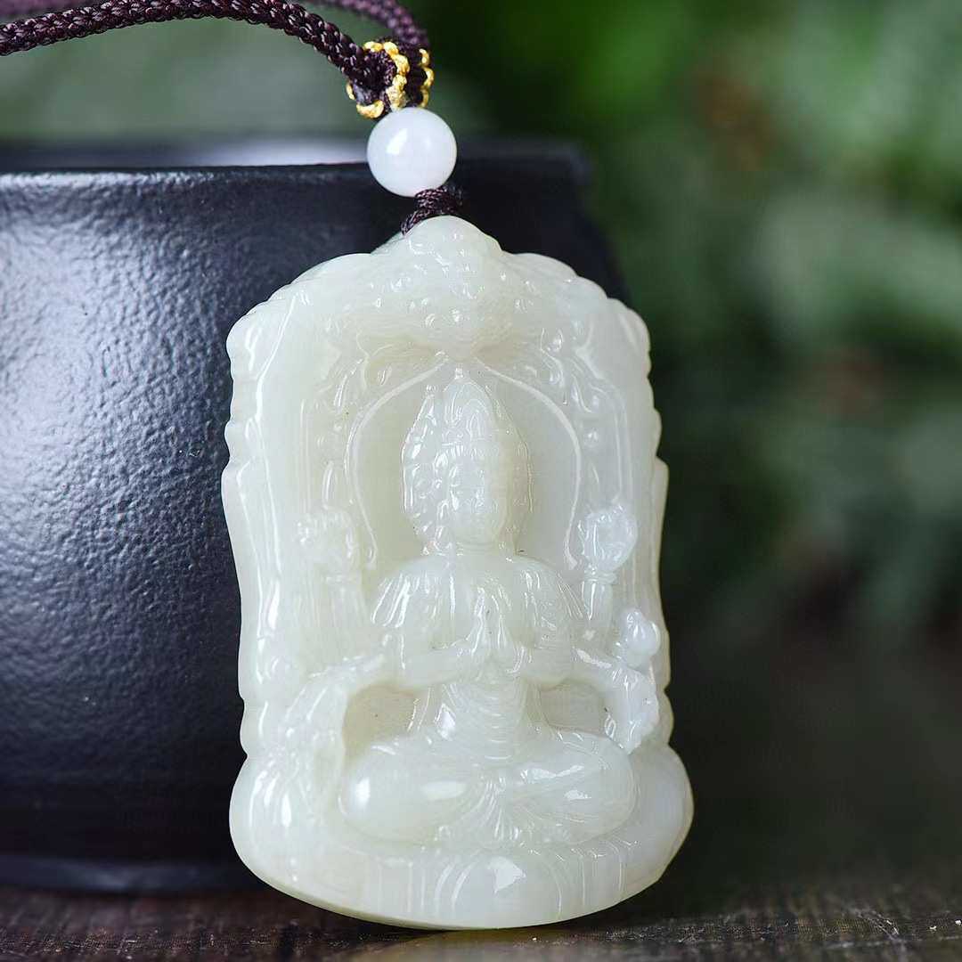 和田玉守护神吊坠12生肖牌玉石吊坠和田玉和田玉吊坠精选有鉴定书