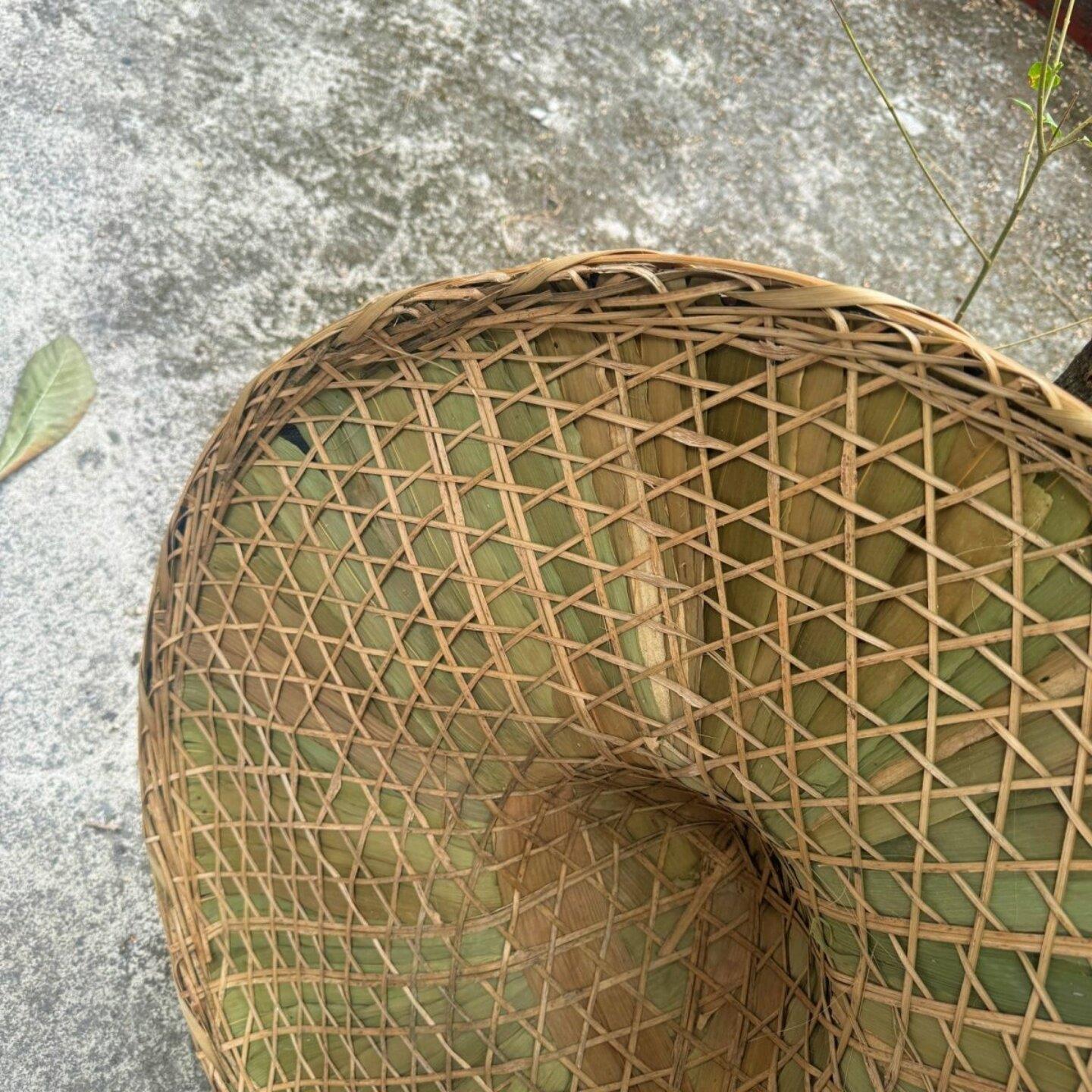 纯手工竹编大沿斗笠帽遮阳防雨复古草帽户外防晒舞蹈道具渔民帽子