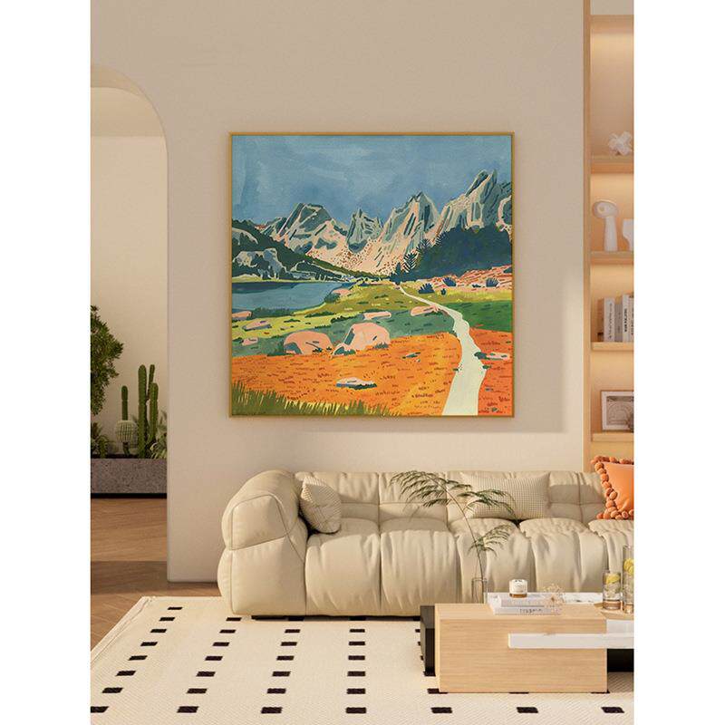新款直销现代风景餐厅客厅入户玄关挂画沙发走廊背景墙卧室装饰画