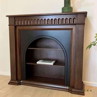 法焰式 饰707客厅火仿真火中柜古风玄关柜实置物架入户正 壁炉木装
