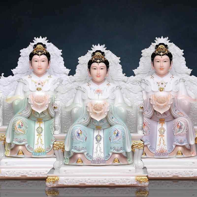 福盛东三霄娘娘神像仿汉白玉云霄琼霄碧霄感应随世三仙姑送子娘娘