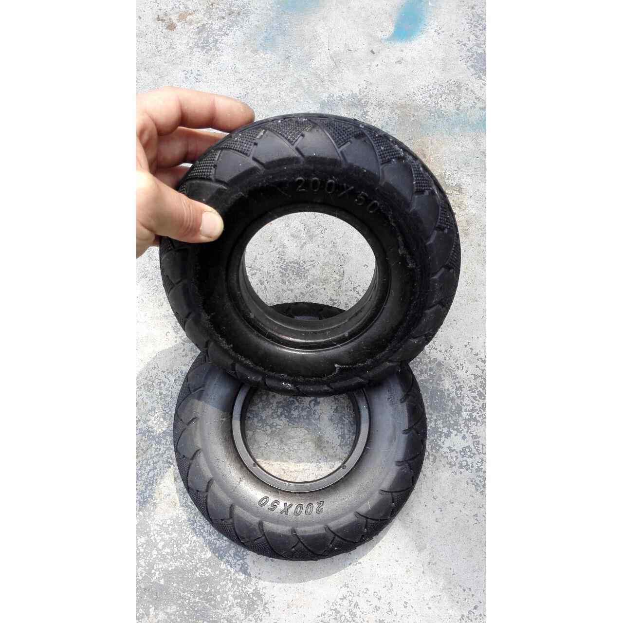 包邮电动滑板车8寸前轮实心轮子200x50内外轮胎免充8寸自行车轮胎