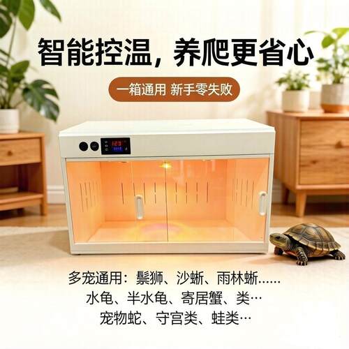 PVC保温箱饲养智能温控爬箱鬃狮育雏乌龟寄居蟹恒温爬宠箱芦丁鸡