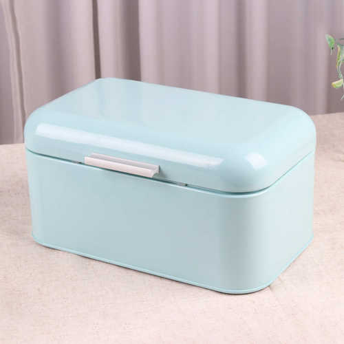 30cm*18cm 长方形大容量铁制面包盒金属铁皮收纳箱复古厨房家居储