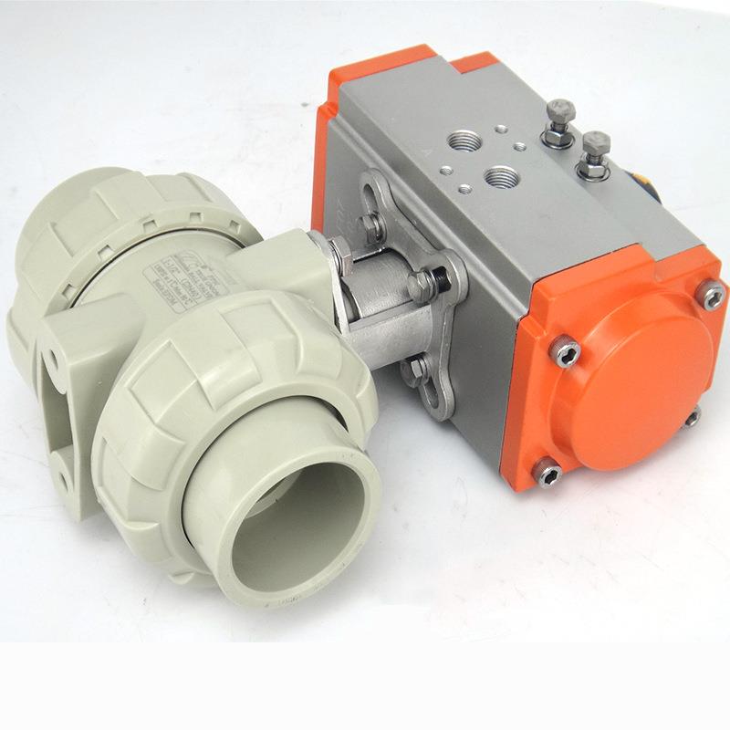天津阀门UPVC/PPH/PPR气动电动塑料球阀Q611F Q911F-10/16S