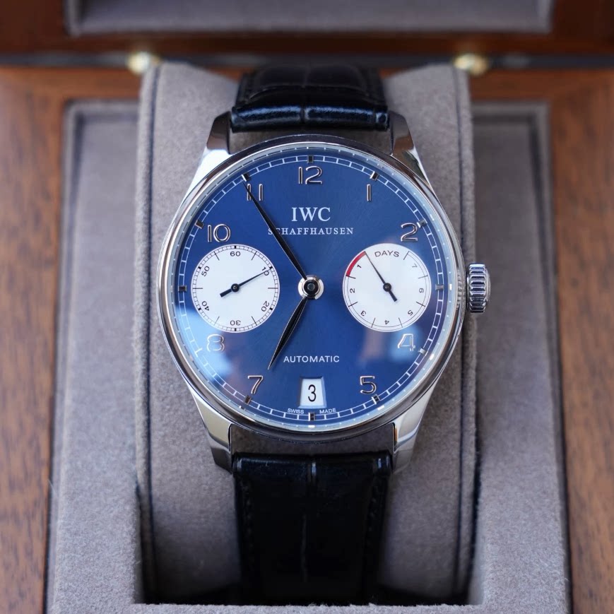 IWC万国表葡萄牙系列七日动储98新钢皮自动机械42mm男表IW500112