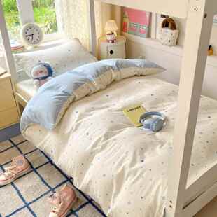 大学生宿舍纯棉三件套床上用品全棉床单被子罩床垫六件套拎包入住