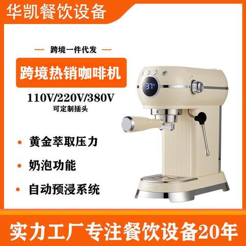 家用小型浓缩萃取打奶一体智能冲泡咖啡机意式半自动咖啡机