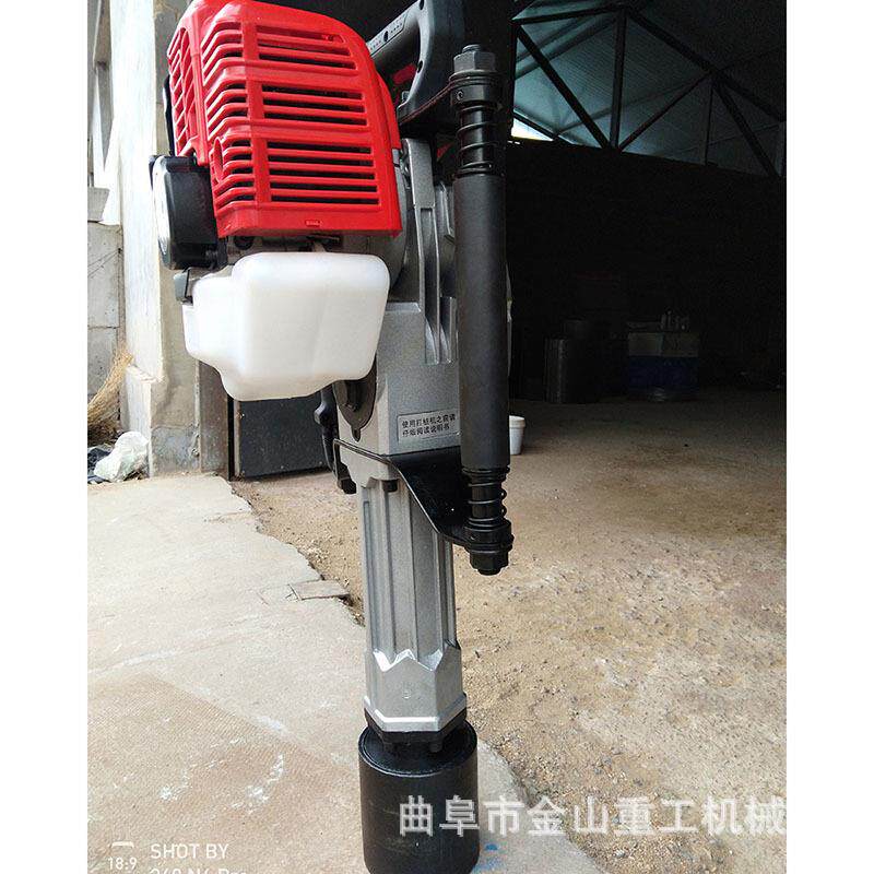 新品汽油防汛打桩机 手提式快速栽桩机 树林打桩机