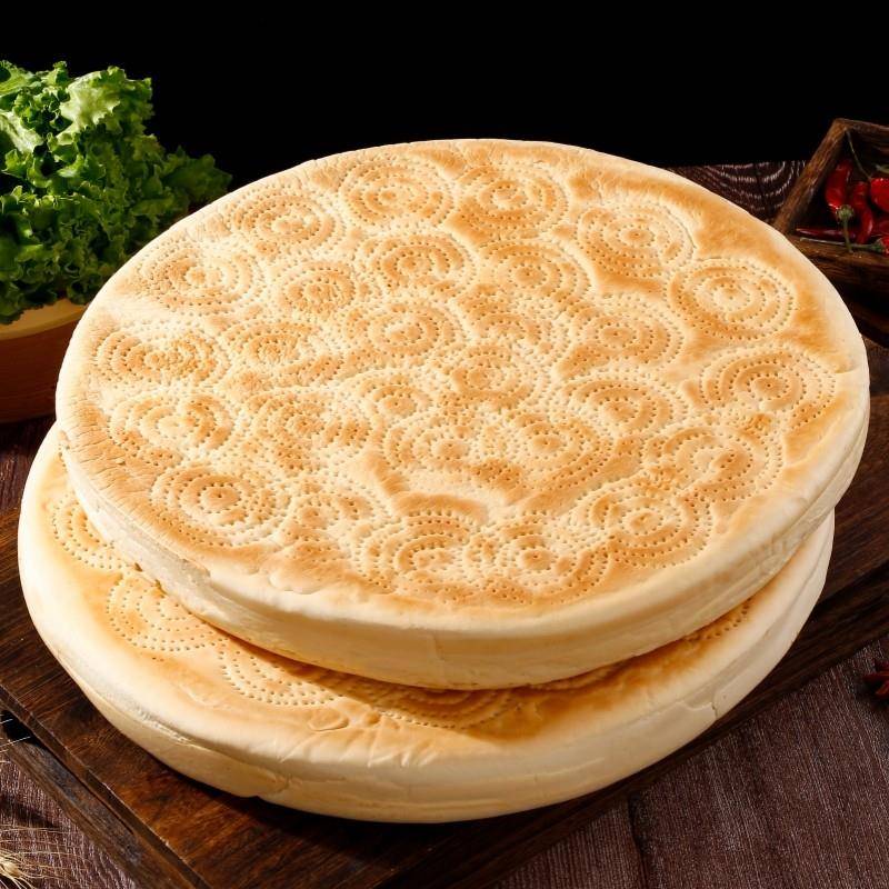 陇禾源手工大锅盔甘肃特色麦香原味锅盔手工锅盔即食早餐饼子