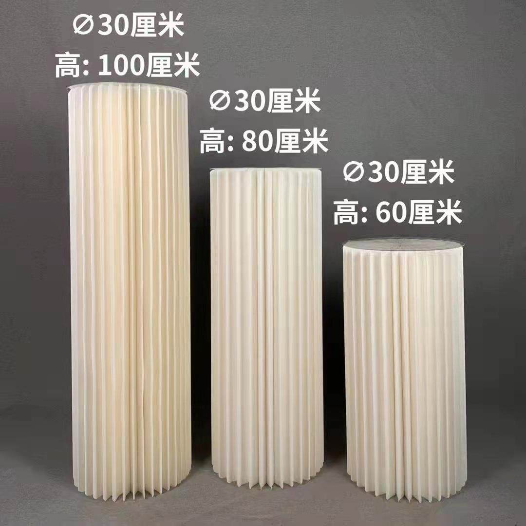 折叠甜品台纸圆柱三角套装饰白色罗马柱立柱婚庆开业派对装饰