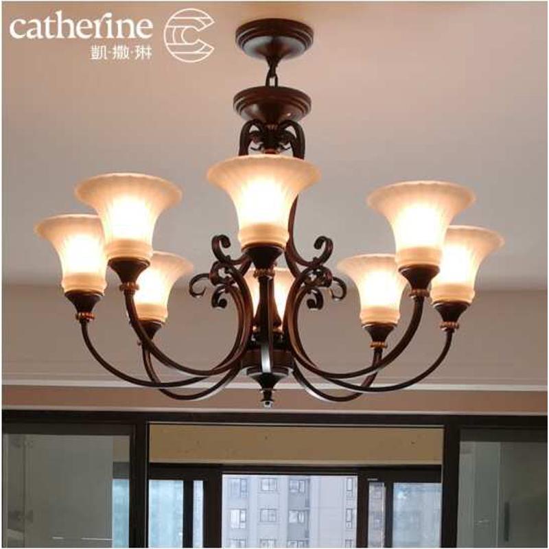 凯撒琳 美式吊灯全铜灯简约创意客厅灯卧室灯CH-709系列