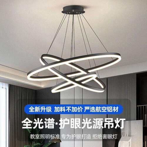 广东中山极简餐厅客厅吊灯现代简约大气主灯圆环形2025年新款灯具