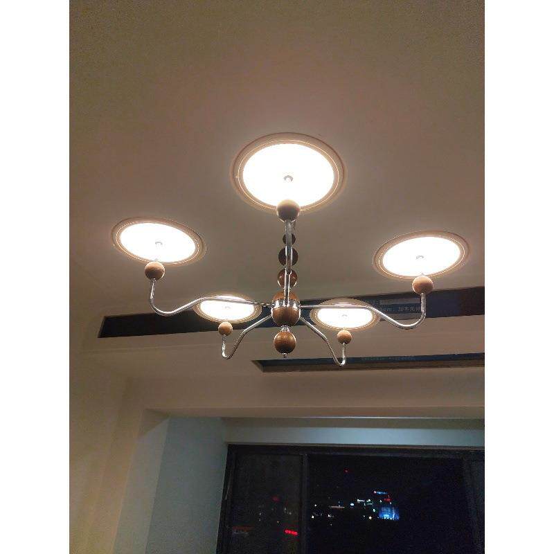 法式奶油风客厅吊灯中古星轨吊链护眼大厅主灯全屋灯具大全