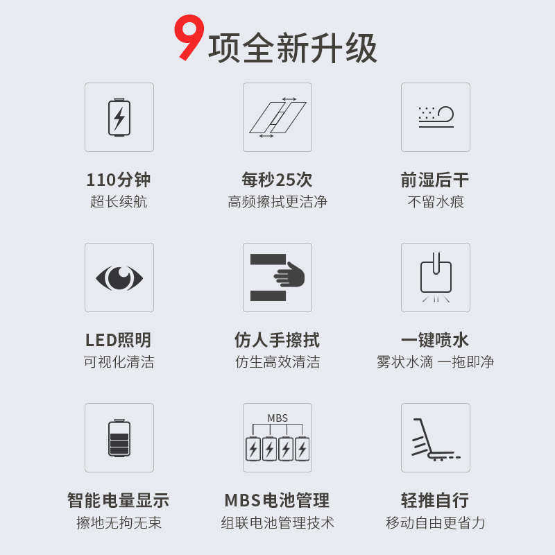 索发无线电动拖把扫地擦地一体机智能拖把手持无绳吸尘器大吸力