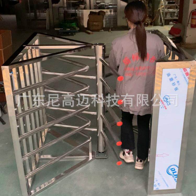 车站出入口安检过道单向不锈钢旋转门 超市通道管理器 机械导向门
