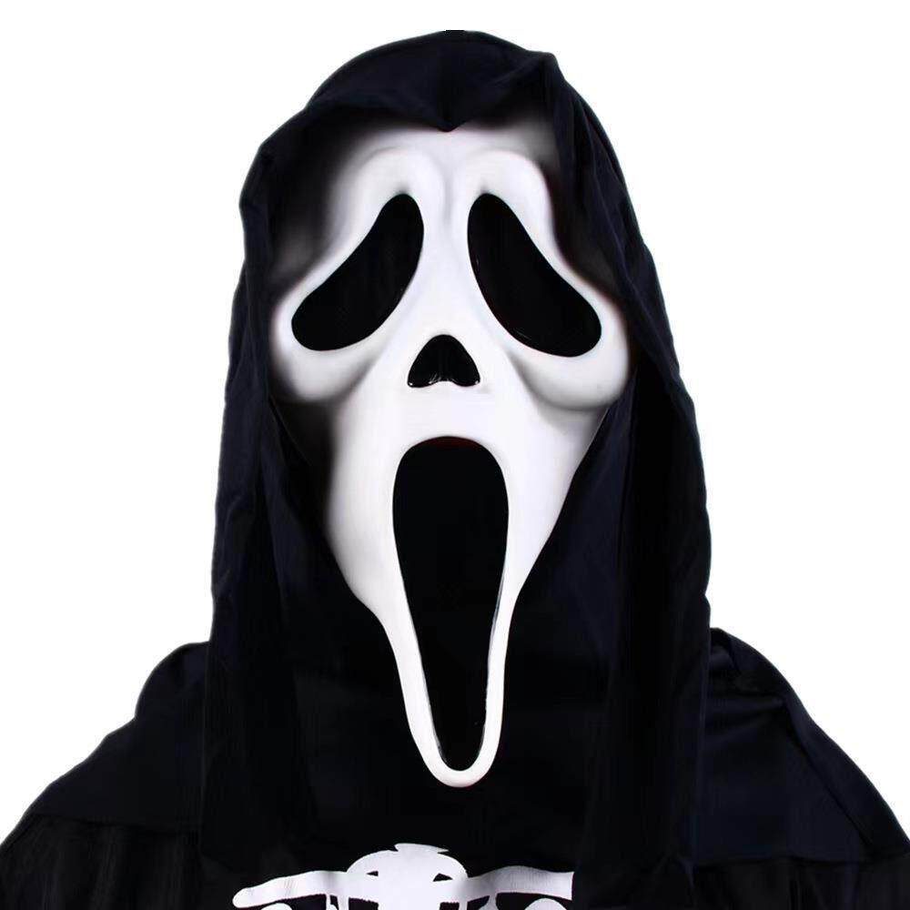 Halloween Horror Black Robe Death Skull Mask万圣节骷髅面具