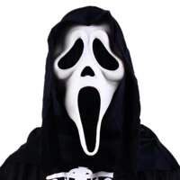Halloween Horror Black Robe Death Skull Mask thumbnail 6