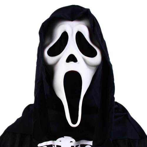Halloween Horror Black Robe Death Skull Mask万圣节骷髅面具