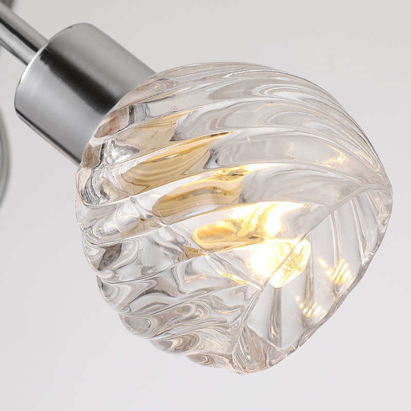 卧室7wg9灯头北欧餐厅轻吸顶灯3灯具水晶玻璃客厅简约奢分子