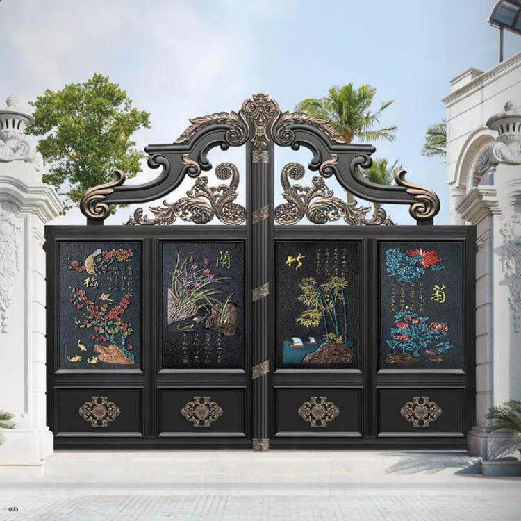 别墅铝艺门铝合金庭院进户门欧式防盗花式铝艺大门