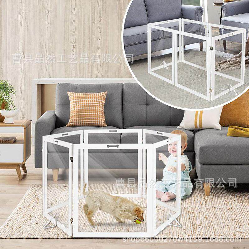 木质透明宠物围栏狗狗围栏屏风可折叠6扇室内宠物围栏门木屏风,宠物/宠物食品及用品,狗笼子,淘宝优惠券,粉丝福利购,淘宝优惠卷