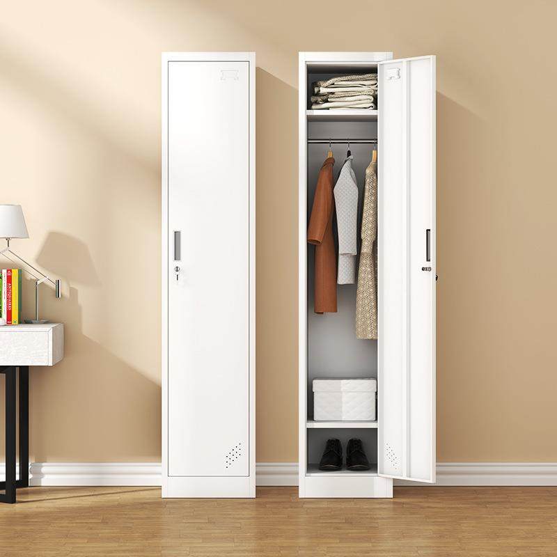 单门更衣柜办公文件柜铁皮柜员工更衣柜储物柜家用收纳鞋柜