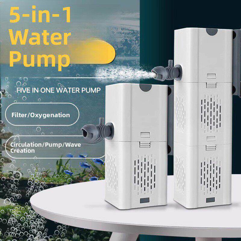 家用鱼缸内置过滤器一体机循环水泵小型净水静音增氧气泵造浪吸粪