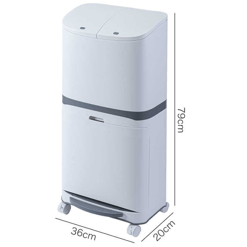 厨房专用垃圾桶客厅大容量塑料收纳桶家用双层脚踏带盖大号垃圾筒