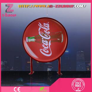 高亮空白双面圆形吸塑灯箱户外防水防雨挂墙式 LED门头招牌广告牌