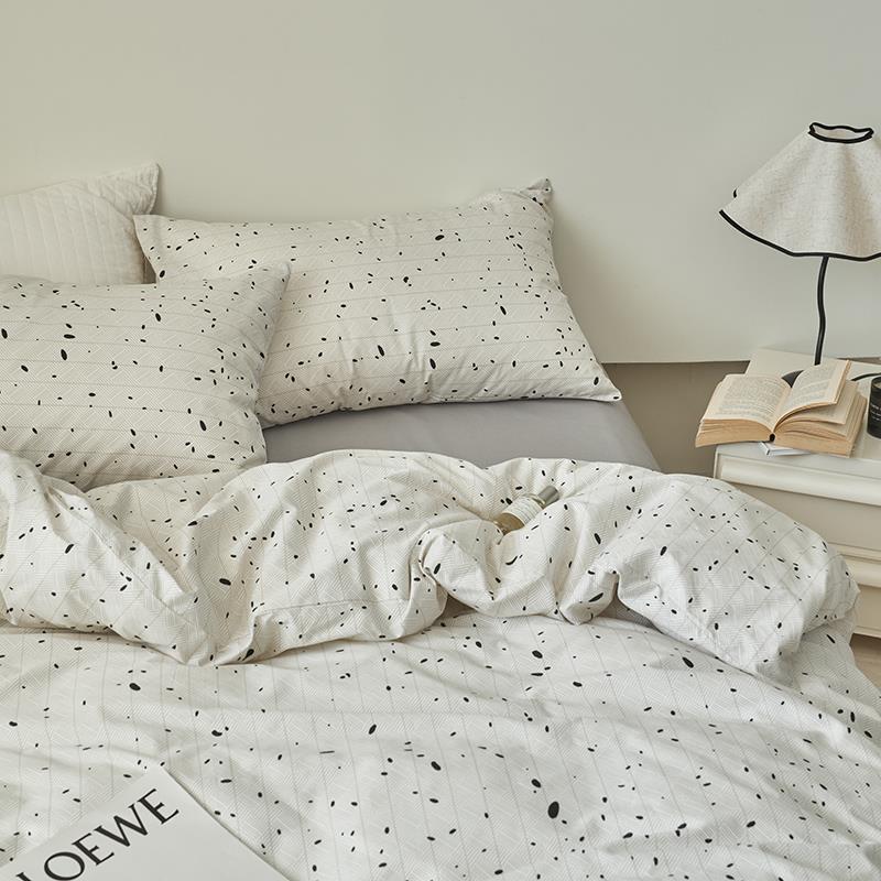 点碎花小清新波全棉床ASK上四简件套约风床单床笠套件平行时空