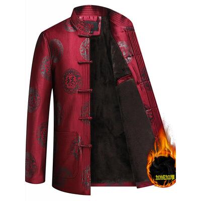 老人过寿唐装男2025春秋冬生日寿星情侣装外套中老年棉袄爷爷礼服