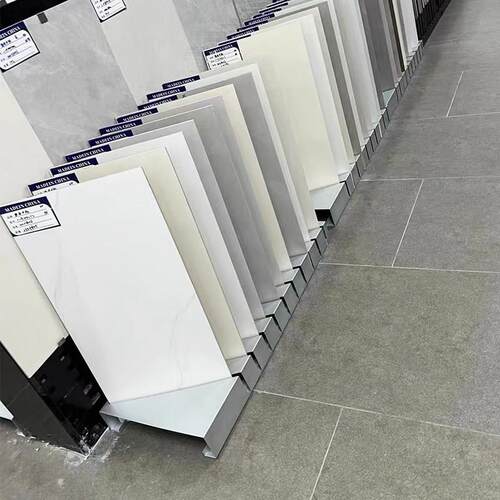 瓷砖斜插式展示架木纹砖壁砖大理石色板架石材样品插架木地板展架