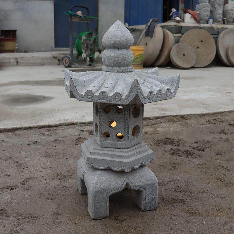 石灯笼日式庭院灯户外青石仿古石头灯塔宫灯别墅花园景观草坪摆件