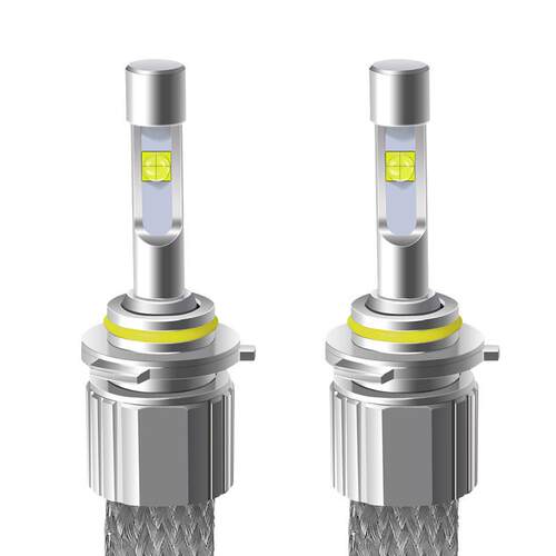 汽车LED大灯4300k带透镜XHP50科瑞灯珠 编织带 铝带散热超亮H4 H7