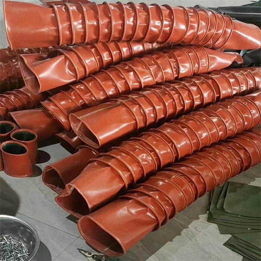 帆布除尘通风管风机软接耐高温伸缩风筒布防火排风管道软连接
