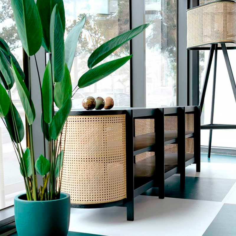 藤木电视柜北欧实木客厅现代简约地柜组合储物柜小户型度假房家具