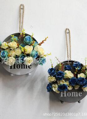 批发美式壁挂花篮花篮装饰摆件