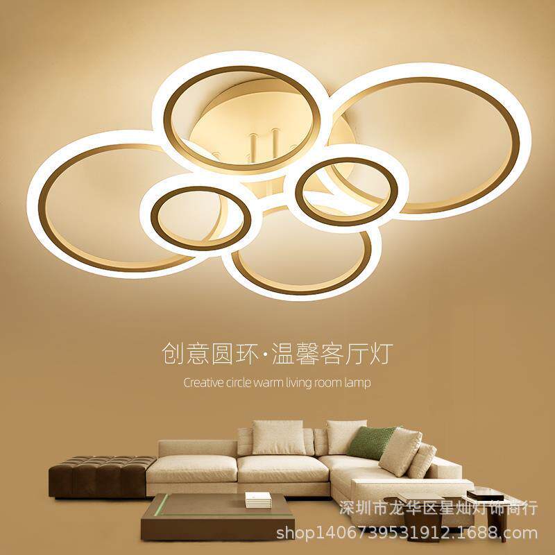 客厅灯简约吸顶灯圆形大气现代创意个性餐厅卧室大厅灯具灯饰跨境